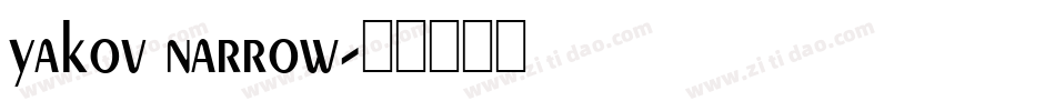 yakov narrow字体转换